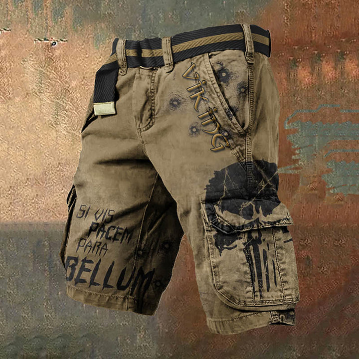 WorldNorse – Cargo-Shorts mit Totenkopf- und lateinischem Zitat - US/UK/AU50, EU60 (5XL) - image 1