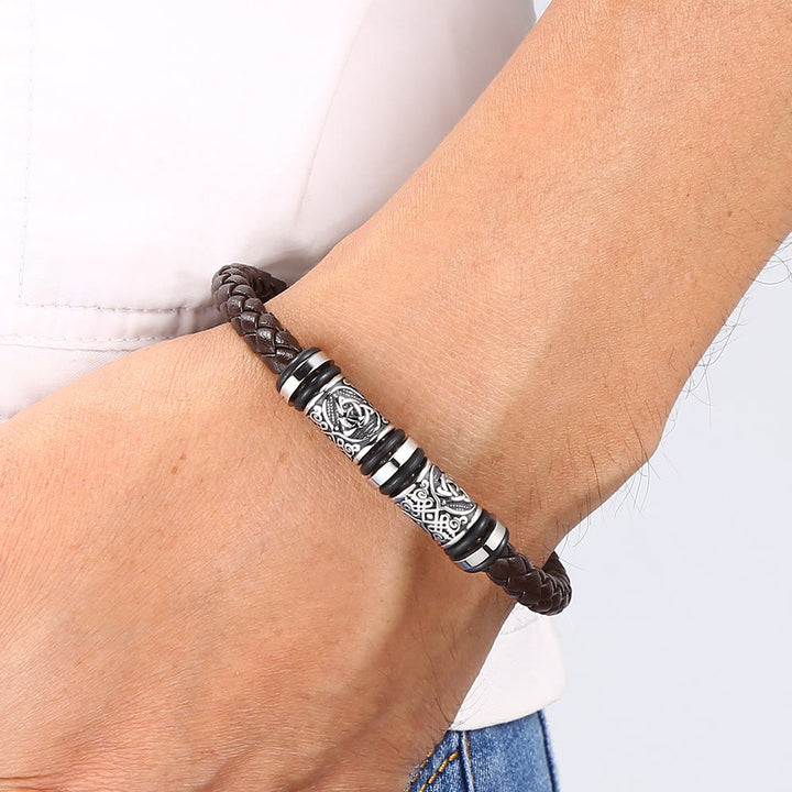WorldNorse Vintage-Lederarmband mit Keltischer Knoten - image 12