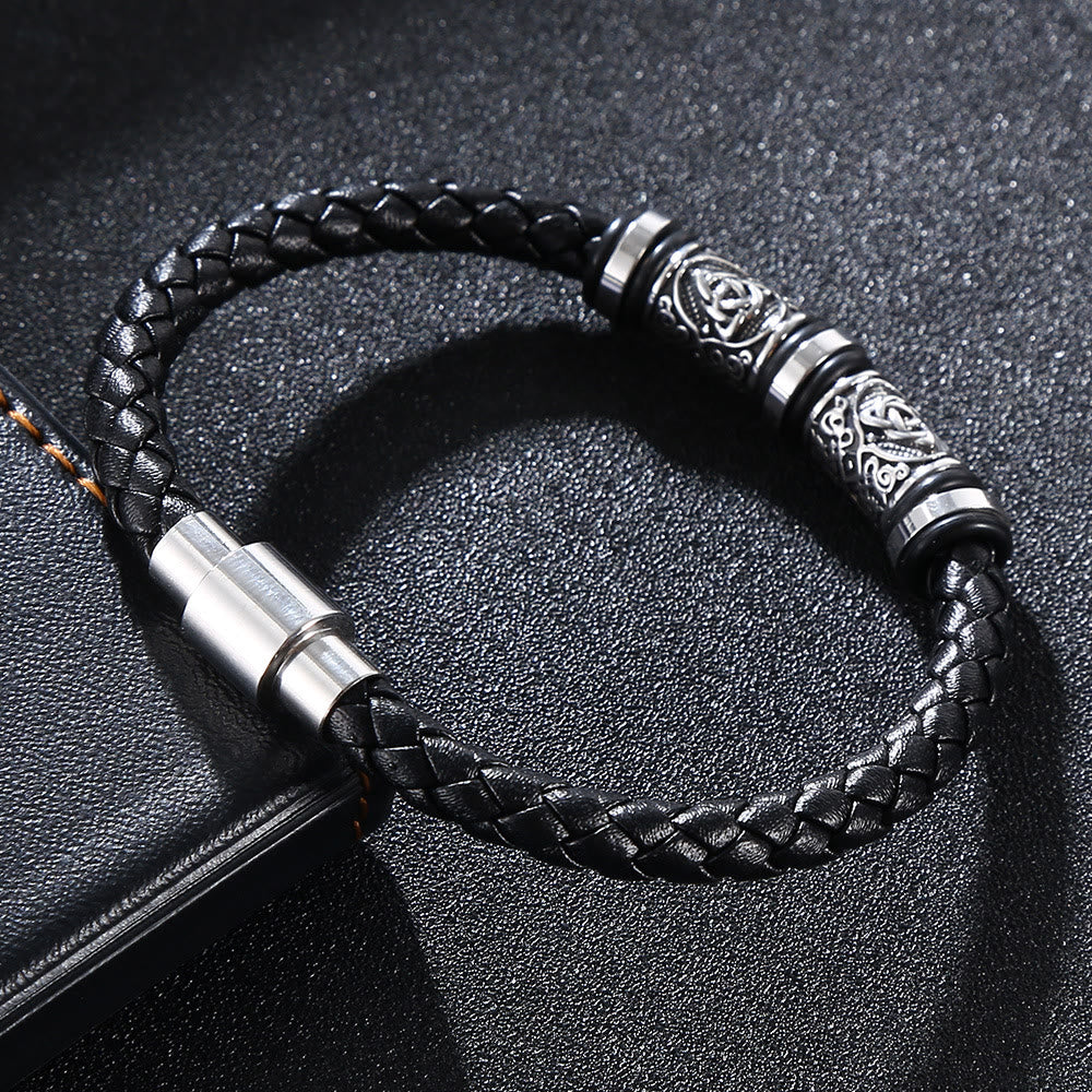 WorldNorse Vintage-Lederarmband mit Keltischer Knoten - image 2