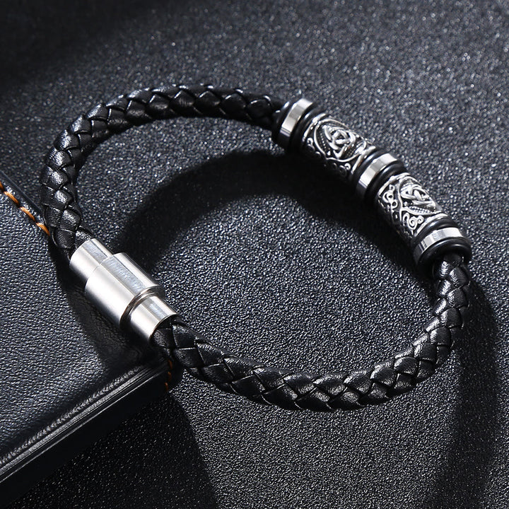 WorldNorse Vintage-Lederarmband mit Keltischer Knoten - image 2