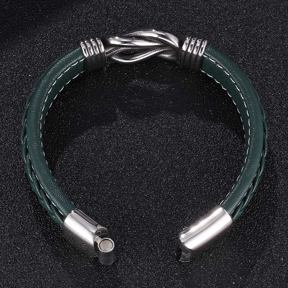 WorldNorse Herren-Lederarmband mit Unendlichkeitsknoten - image 2