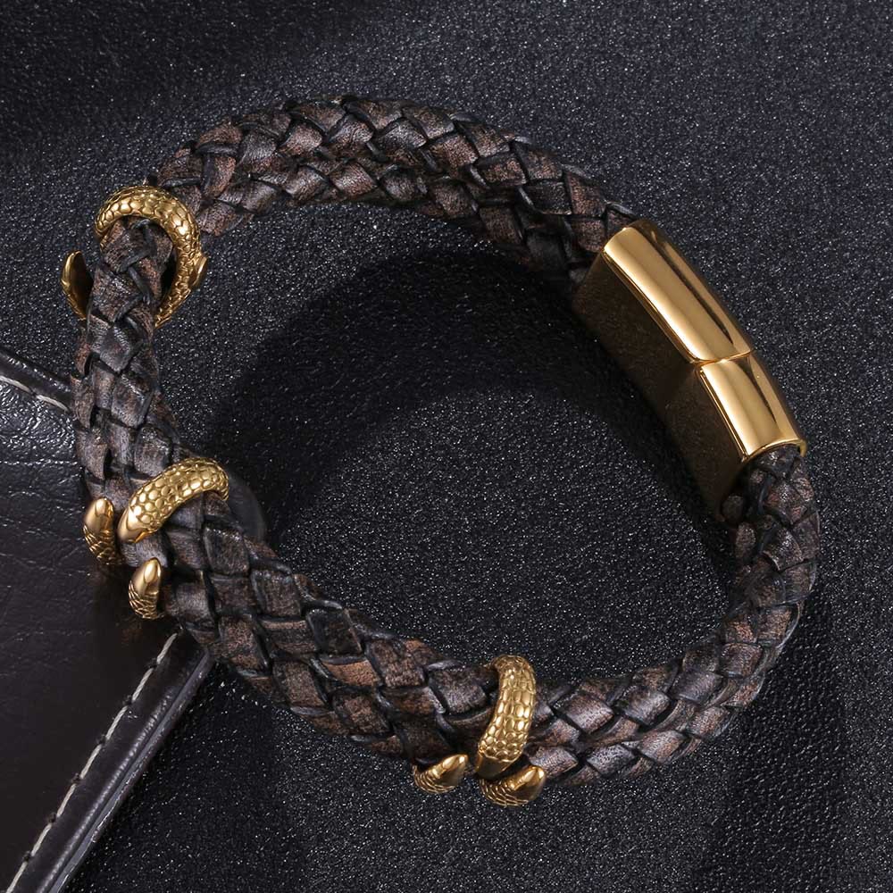 WorldNorse Doppellagiges Armband mit Drachenklaue - image 14