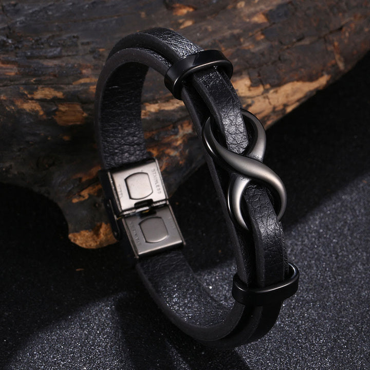 WorldNorse Glücksarmband mit der Zahl Acht - Schwarz - 20,5 cm - image 6