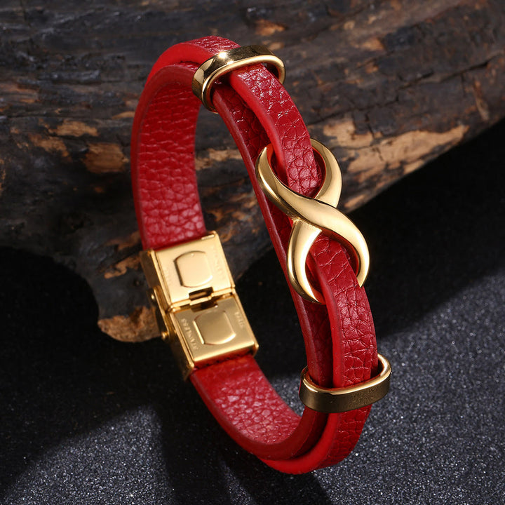 WorldNorse Glücksarmband mit der Zahl Acht - Rot & Gold - 20,5 cm - image 9