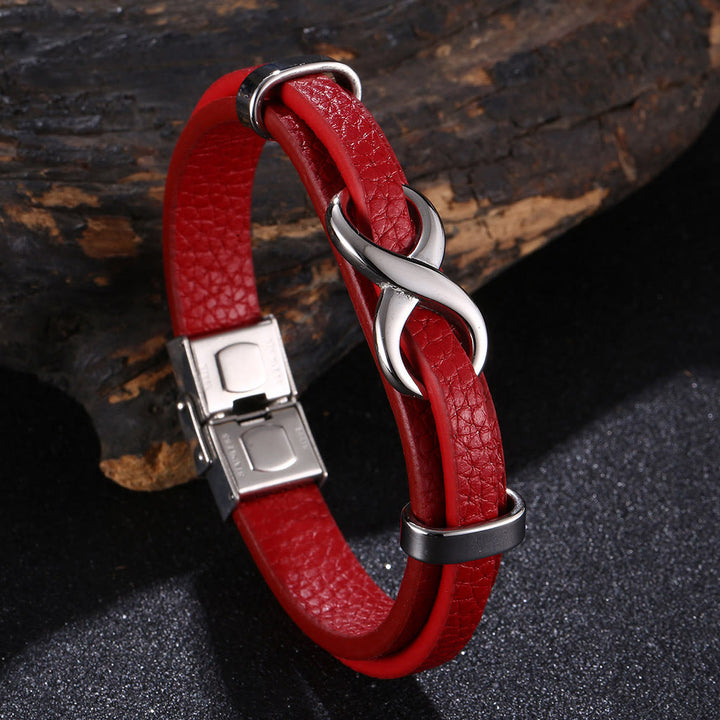 WorldNorse Glücksarmband mit der Zahl Acht - Rot & Silber - 20,5 cm - image 10