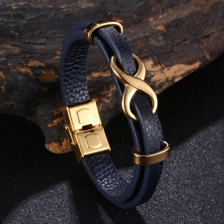 WorldNorse Glücksarmband mit der Zahl Acht - Blau & Gold - 20,5 cm - image 12
