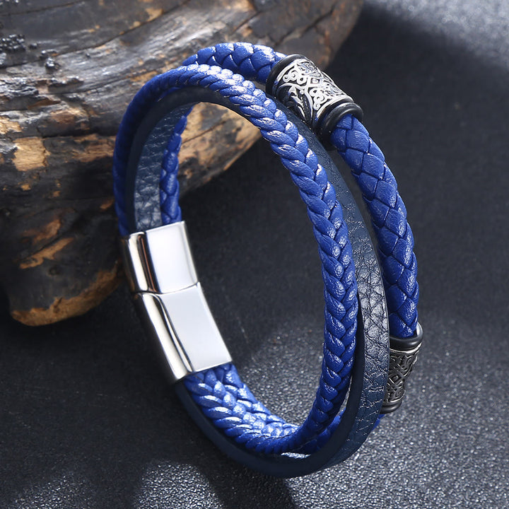 WorldNorse Armband mit dreifachem Magnetverschluss - Dunkelblau - 23,5 cm - image 5