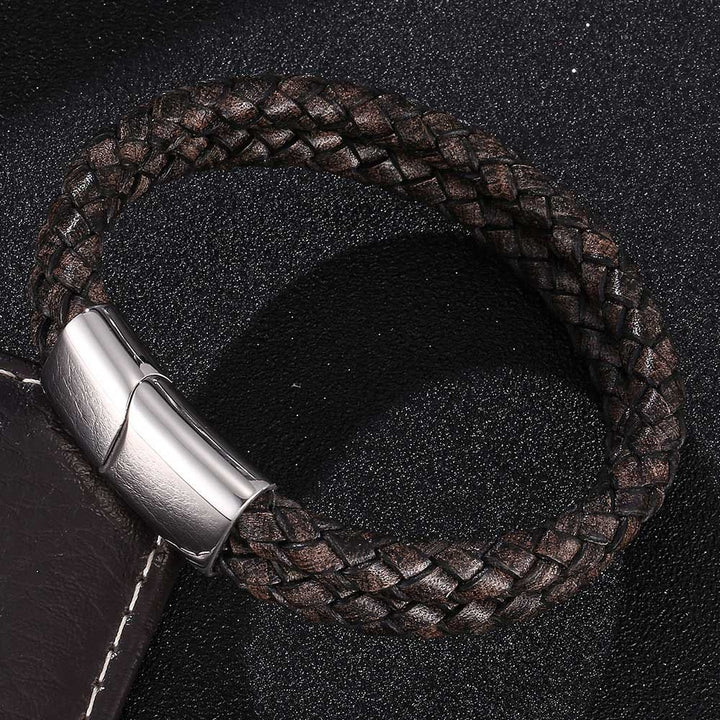 WorldNorse Doppellagiges geflochtenes Armband - Dunkelgrau - 23,5 cm - image 10