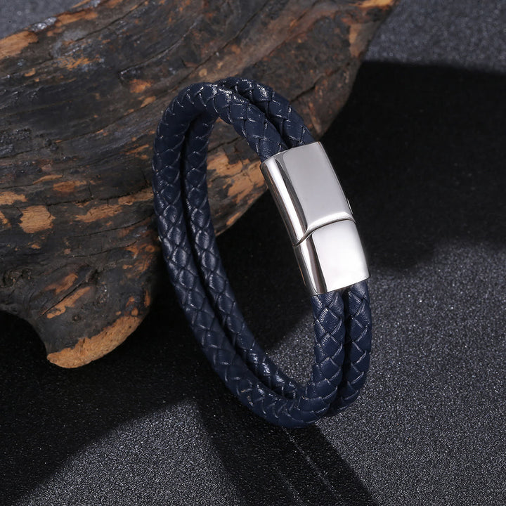 WorldNorse Doppellagiges geflochtenes Armband - Marineblau - 23,5 cm - image 14