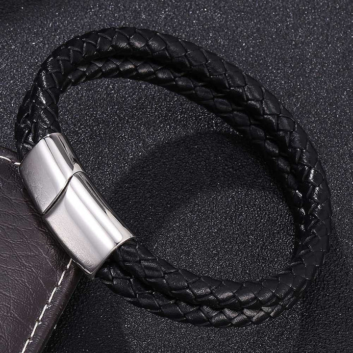 WorldNorse Doppellagiges geflochtenes Armband - Schwarz - 23,5 cm - image 4