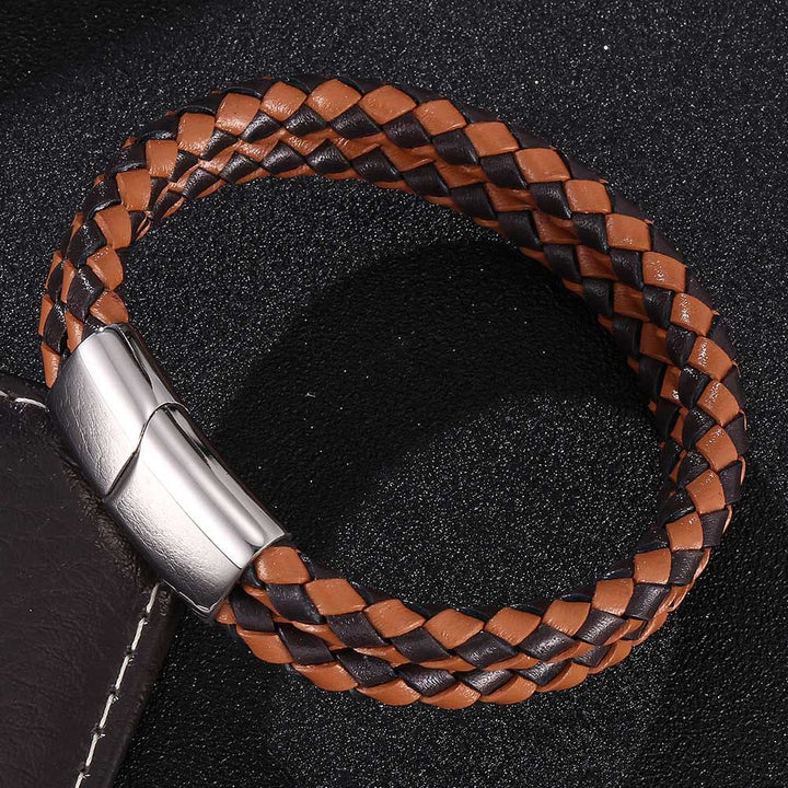 WorldNorse Doppellagiges geflochtenes Armband - Braun & Schwarz - 23,5 cm - image 11