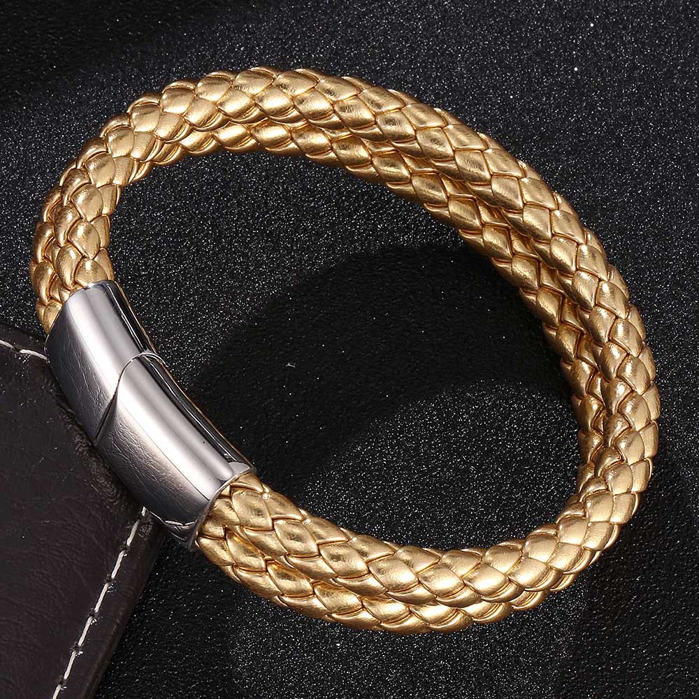 WorldNorse Doppellagiges geflochtenes Armband - Gold - 23,5 cm - image 9