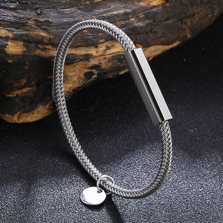 WorldNorse Armband aus rundem Stahldraht - Silber - 23 cm - image 0