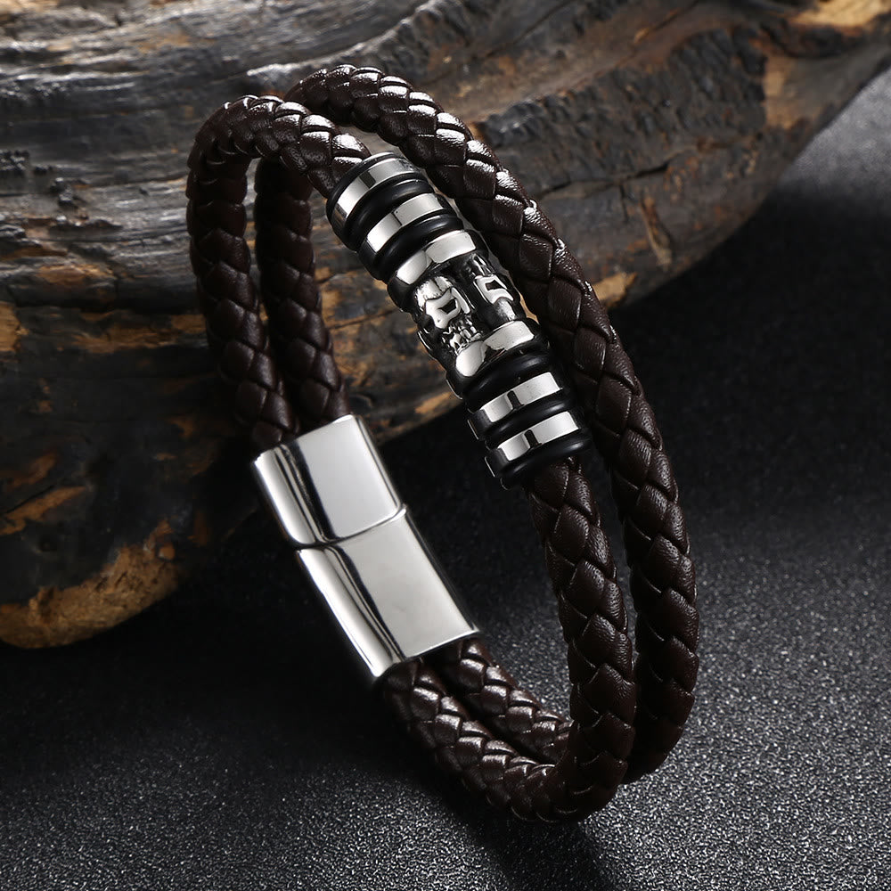 WorldNorse Magnetarmband mit Geisterkopf - Braun - 23,5 cm - image 8