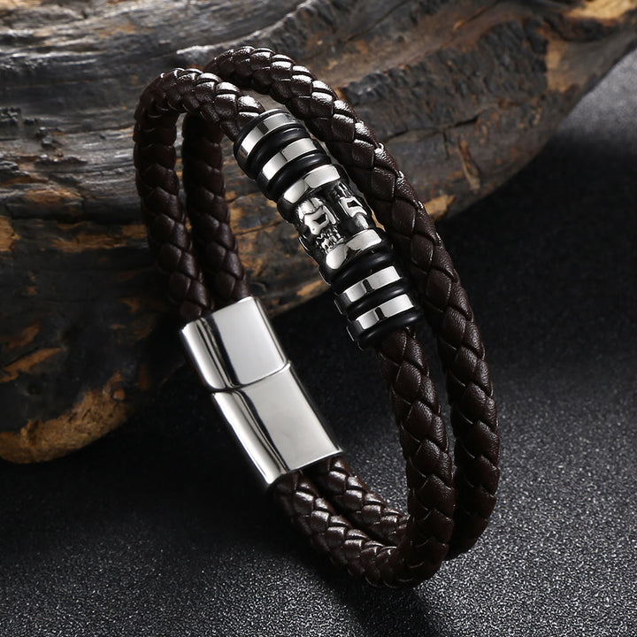 WorldNorse Magnetarmband mit Geisterkopf - Braun - 23,5 cm - image 8