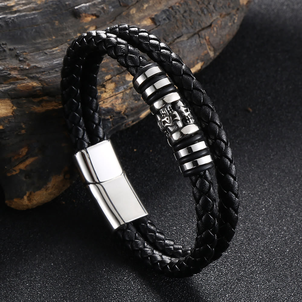 WorldNorse Magnetarmband mit Geisterkopf - Schwarz - 23,5 cm - image 1
