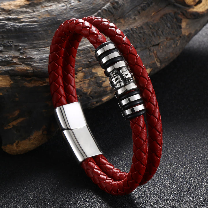 WorldNorse Magnetarmband mit Geisterkopf - Rot - 23,5 cm - image 4