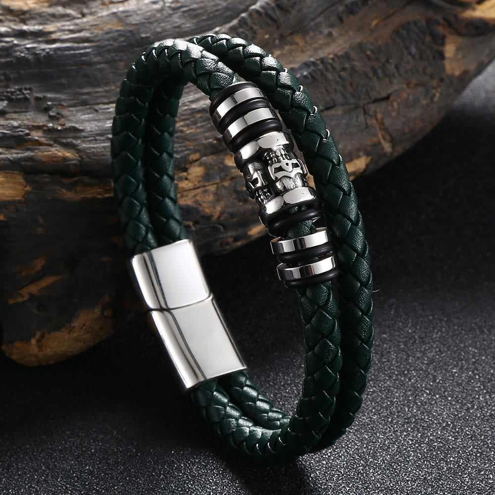 WorldNorse Magnetarmband mit Geisterkopf - Grün - 23,5 cm - image 6