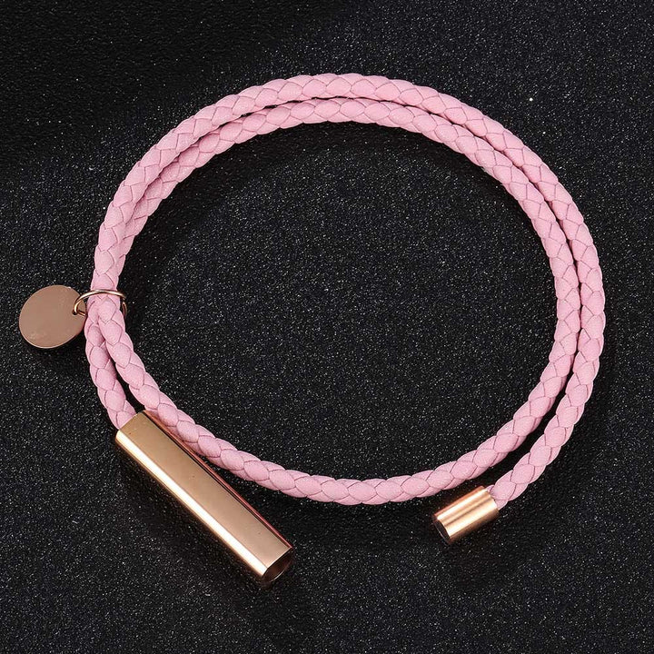 WorldNorse Magnetarmband aus Leder mit roségoldenen Akzenten - image 2