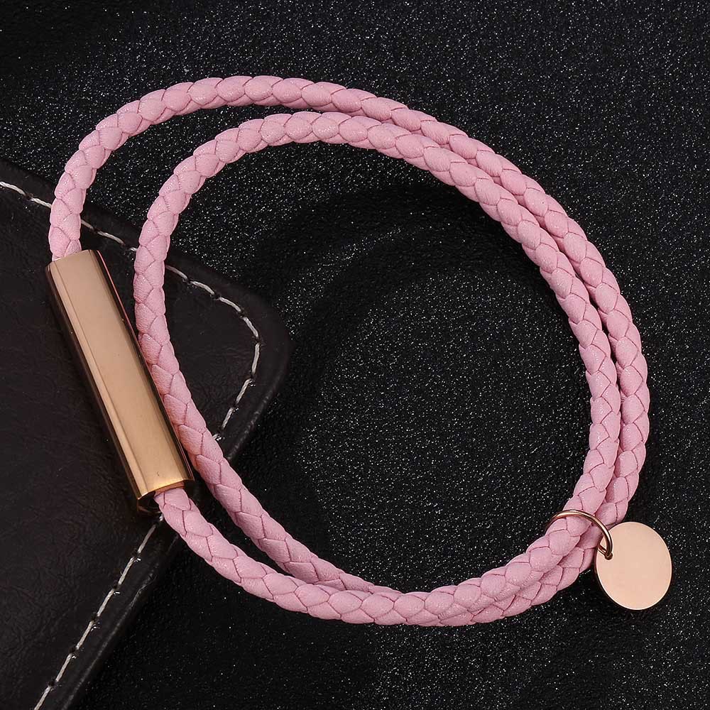 WorldNorse Magnetarmband aus Leder mit roségoldenen Akzenten - image 1
