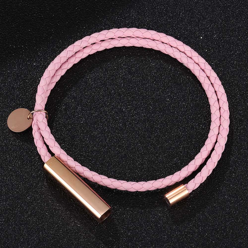 WorldNorse Magnetarmband aus Leder mit roségoldenen Akzenten - image 3