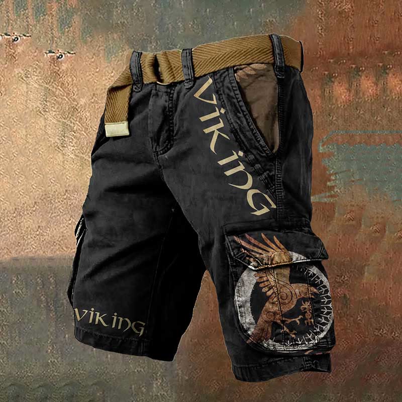 WorldNorse Raven Cargo-Shorts „ Wikinger-Rabe“ - US/UK/AU50, EU60 (5XL) - image 0