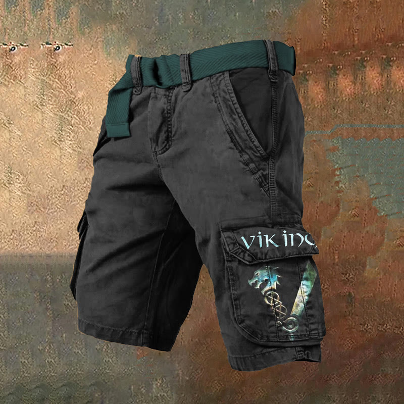 WorldNorse – Cargo-Shorts mit Wikingerwölfen - US/UK/AU50, EU60 (5XL) - image 1