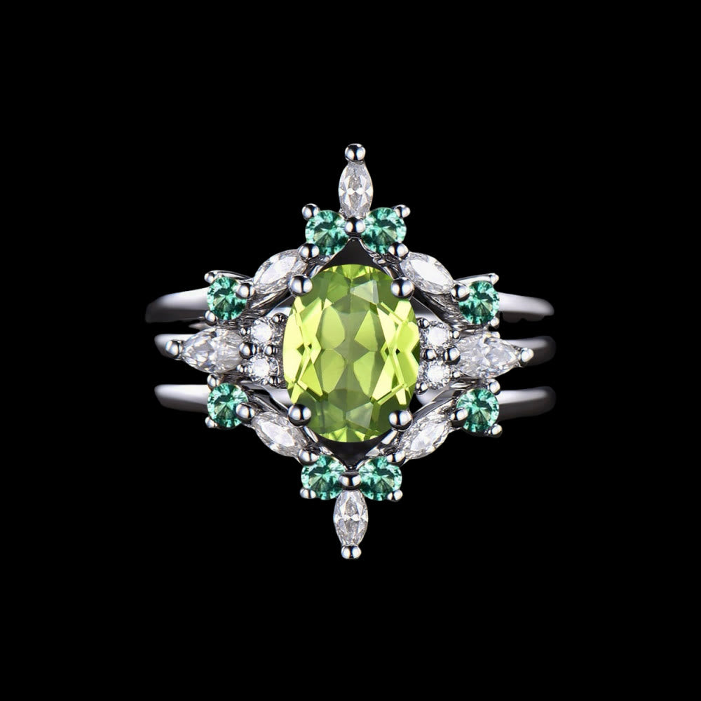 WorldNorse Eirs Gnaden-Heilkristallring - Peridot - 62mm - image 5