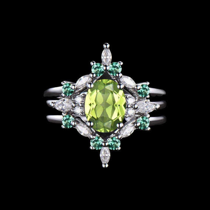 WorldNorse Eirs Gnaden-Heilkristallring - Peridot - 62mm - image 5