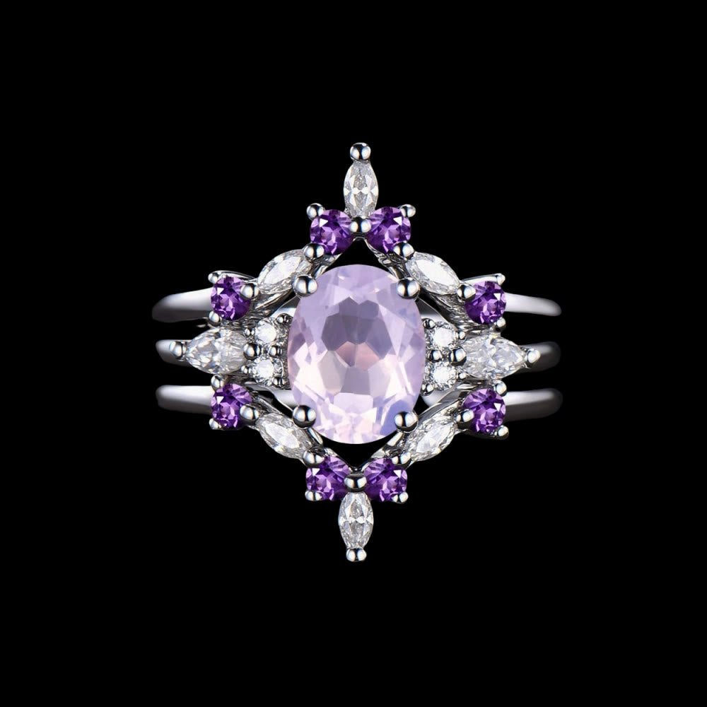 WorldNorse Eirs Gnaden-Heilkristallring - Amethyst - 62mm - image 0