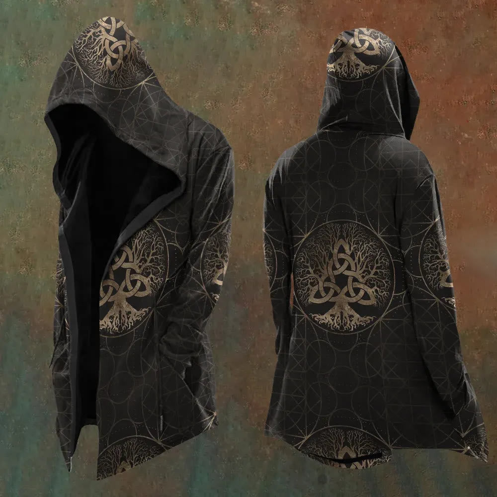 WorldNorse Wikinger Yggdrasil Triquetra Kapuzenjacke - US/UK/AU48, EU58 (4XL) - image 1
