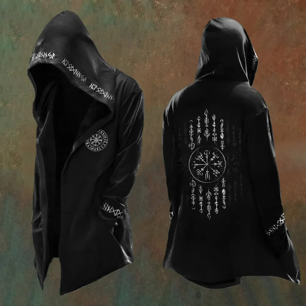 WorldNorse Herren Viking Vegvisir Rune Kapuzenjacke - US/UK/AU48, EU58 (4XL) - image 1