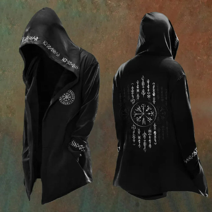 WorldNorse Herren Viking Vegvisir Rune Kapuzenjacke - US/UK/AU48, EU58 (4XL) - image 1