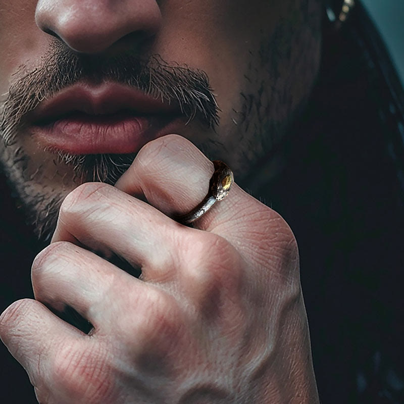 WorldNorse Ring aus 925er Sterlingsilber mit der Apophis-Schlange, ägyptischem Totem - image 3