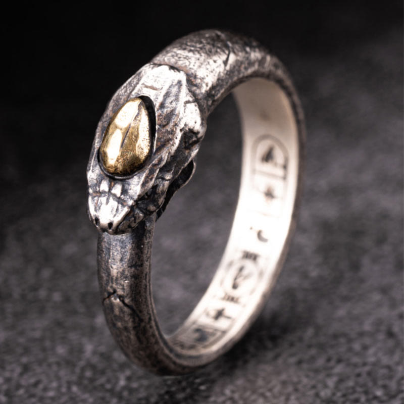 WorldNorse Ring aus handgefertigtem 925er Silber mit der Apophis-Schlange, ägyptischem Totem - image 5
