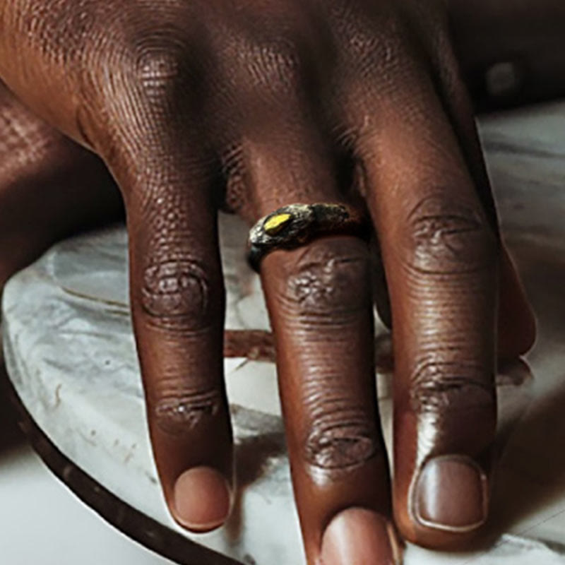 WorldNorse Ring aus handgefertigtem 925er Silber mit der Apophis-Schlange, ägyptischem Totem - image 14