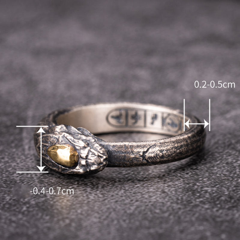 WorldNorse Ring aus handgefertigtem 925er Silber mit der Apophis-Schlange, ägyptischem Totem - image 6