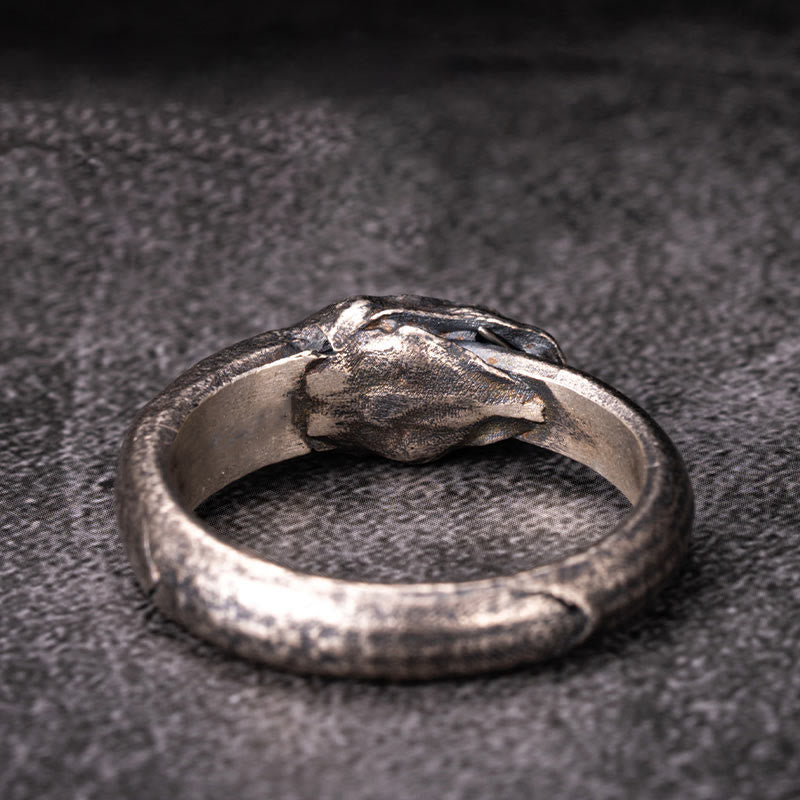 WorldNorse Ring aus 925er Sterlingsilber mit der Apophis-Schlange, ägyptischem Totem - image 1
