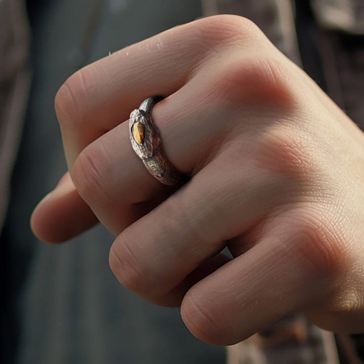 WorldNorse Ring aus handgefertigtem 925er Silber mit der Apophis-Schlange, ägyptischem Totem - image 11