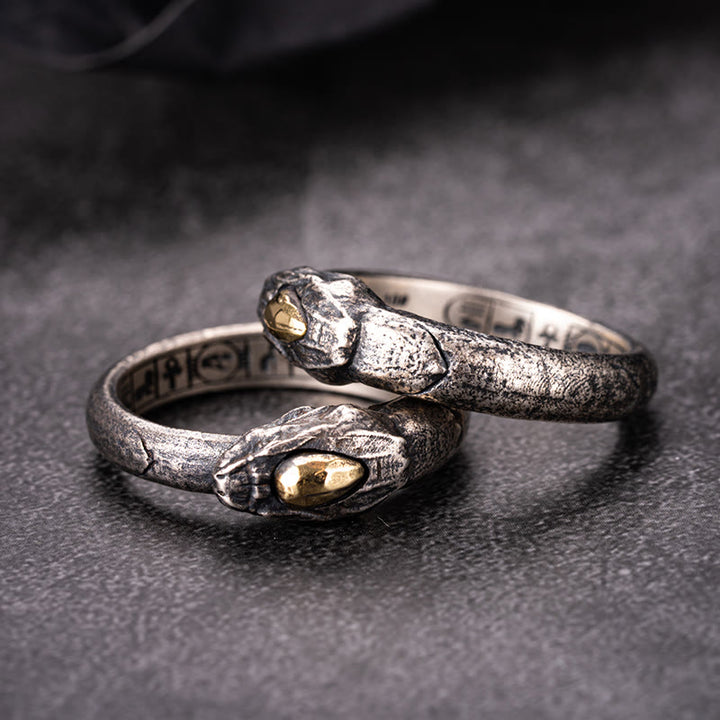 WorldNorse Ring aus 925er Sterlingsilber mit der Apophis-Schlange, ägyptischem Totem - 70mm - image 0