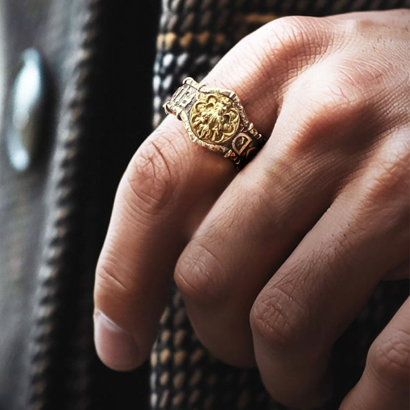 WorldNorse Ring aus handgefertigtem 925er Silber mit Drachenemblem im Vintage-Stil - image 7