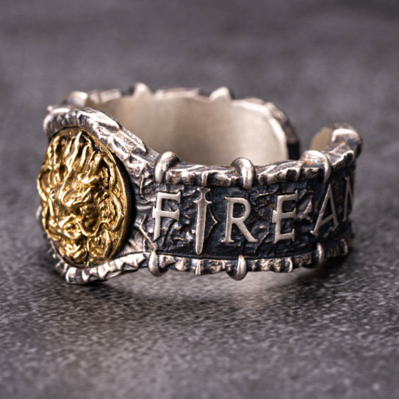 WorldNorse Ring aus handgefertigtem 925er Silber mit Drachenemblem im Vintage-Stil - image 4
