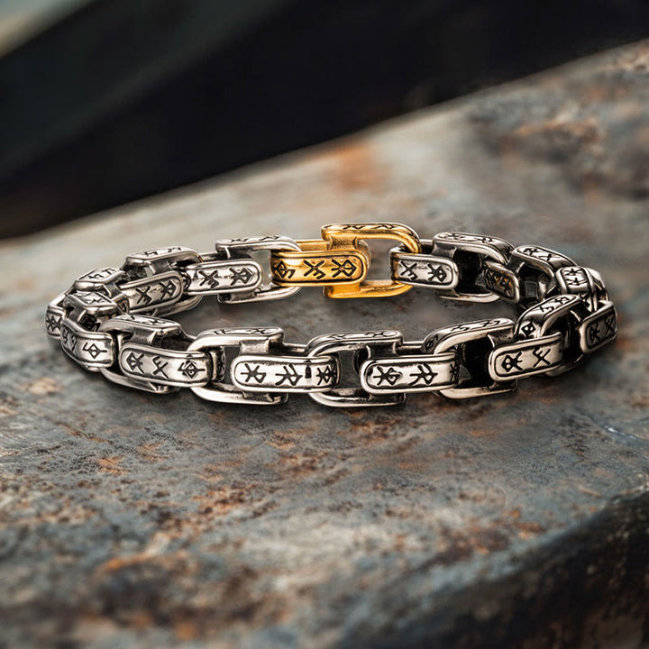 WorldNorse Runen-graviertes U-förmiges Armband - 23 cm - image 0