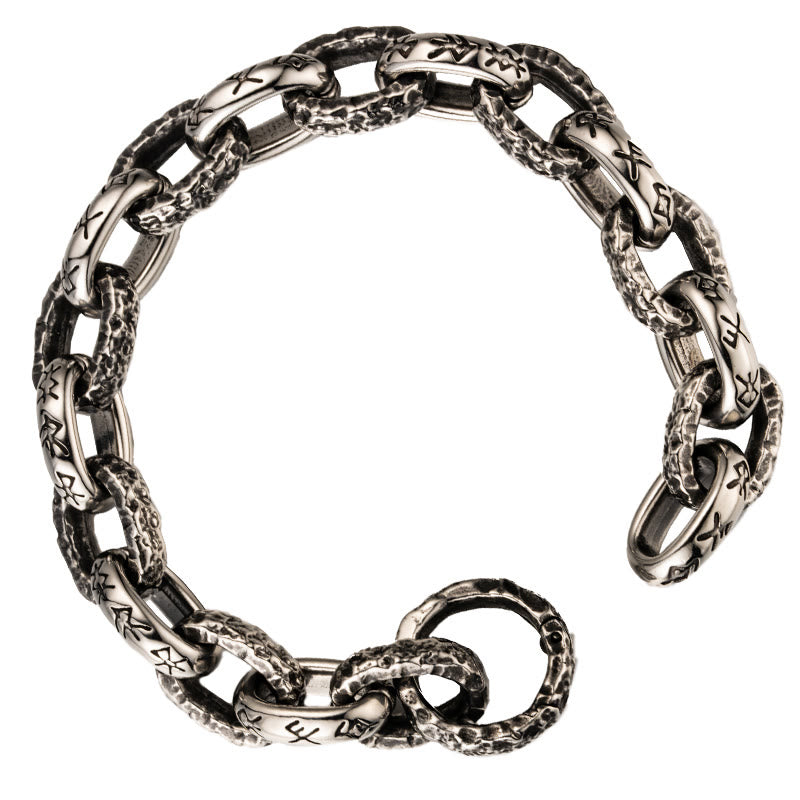 WorldNorse Armband „Icefield“ aus gehämmert - Gehämmert & Buchstaben - 23 cm - image 6