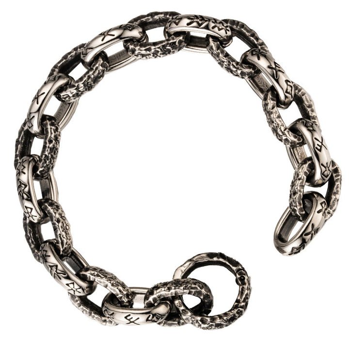 WorldNorse Armband „Icefield“ aus gehämmert - Gehämmert & Buchstaben - 23 cm - image 6