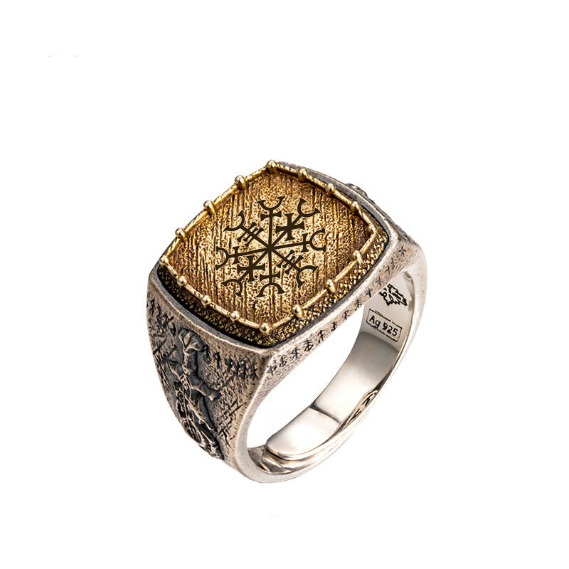 WorldNorse Ring aus handgefertigtem 925er Silber mit keltischem Kreuz und Mjölnir - Verloren - US 12 - NEIN DANKE - image 5