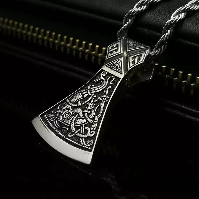 WorldNorse Halskette aus 925er Sterlingsilber mit Wikinger Axt - Silber - image 1