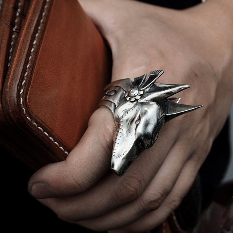 WorldNorse Anubis-Ring aus 925er Sterlingsilber im gotischen Stil - image 7