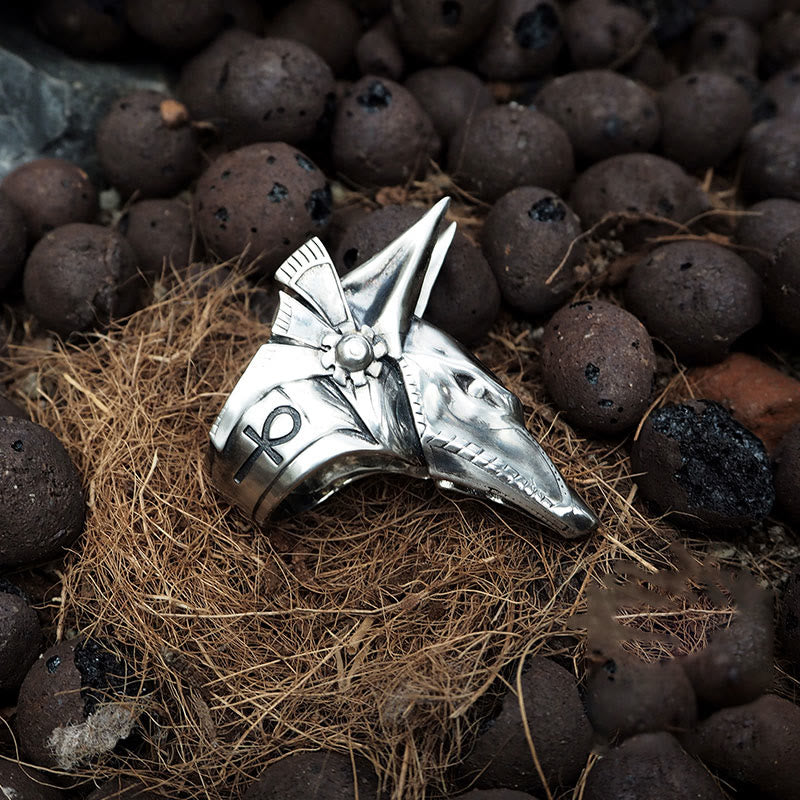 WorldNorse Anubis-Ring aus 925er Sterlingsilber im gotischen Stil - image 5