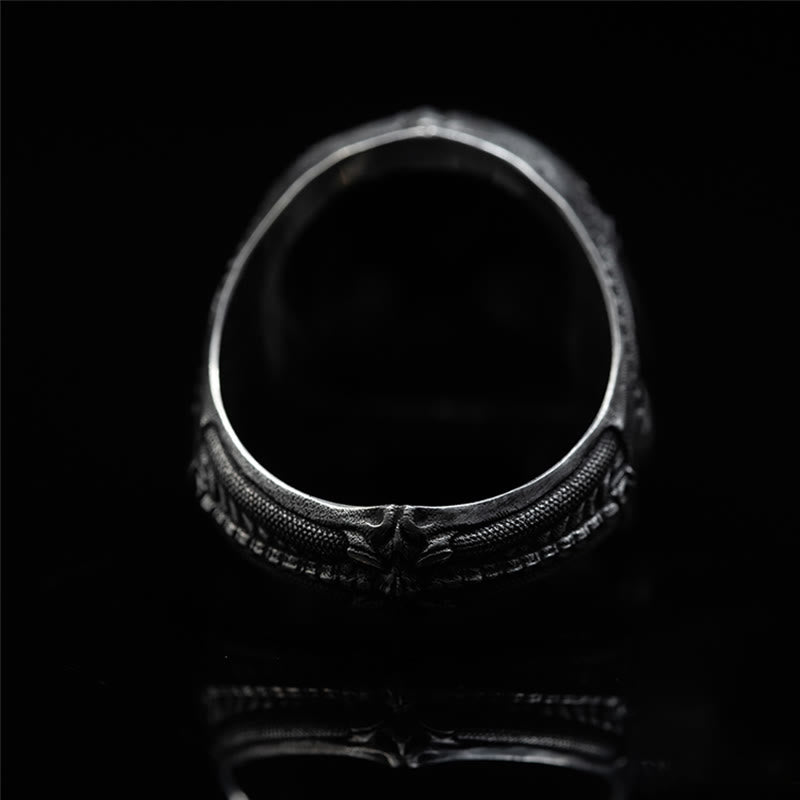 WorldNorse Ring mit Totenkopf-Motiv in Schlangenform, handgefertigtes 925er Silber - image 5